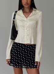 Miravella Long Sleeve Top Cream