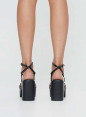 Therapy Daze Platform Heels Black