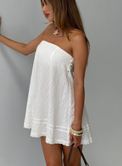 Gypsea Strapless Swing Mini Dress White