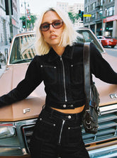 Stallion Cropped Jacket Indigo