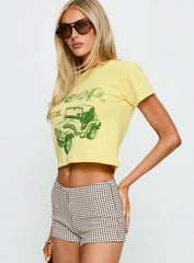 Jeep Girl Graphic Top Yellow