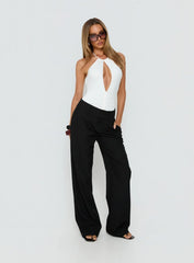 Zalyra Cut Out Bodysuit White