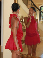 Maelis Backless Playsuit Red