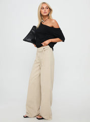 Boxie Mid Rise Wide Leg Jeans Cream