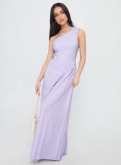 Allicia One Shoulder Maxi Dress Purple