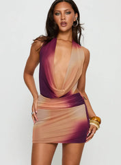 Tigress Halter Mini Dress Multi