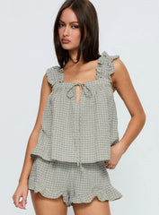 Santabelle Frill Top Check