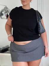 Cant Sleep Skort Charcoal Stripe Curve