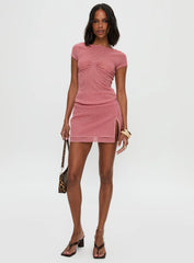 Crystal Clear Mesh Top Pink