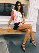 Cheirosa Off Shoulder Top White / Red