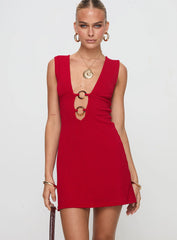 Steward Mini Dress Red Petite