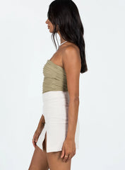 The Lola Mini Skirt Oatmeal