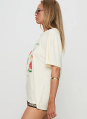 Fruit Market Oversized Tee White