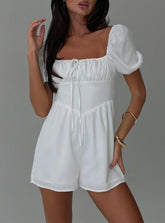 Rooney Romper White