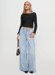 November Long Sleeve Top Black