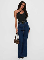 Play Pretend One Sleeve Bodysuit Black