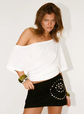 Winny Off Shoulder Tee White