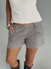 Antonina Tailored Micro Short Grey