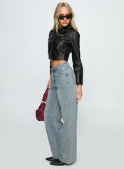 Echo Park High Rise Straight Leg Jeans Vintage Wash