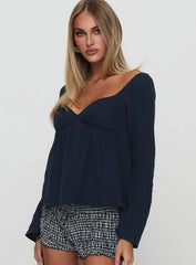 Khalea Long Sleeve Top Navy