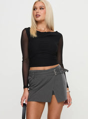 Statuette Buckle Mini Skort Grey