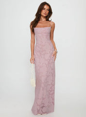 Celena Maxi Dress Light Pink Burnout