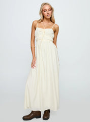 Violeta Tiered Maxi Dress Cream