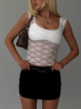 Sun Coast Off Shoulder Lace Top White