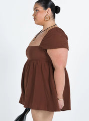 Lorna Romper Brown Curve