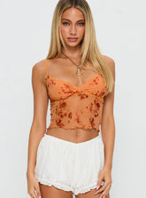 Shepherd Top Orange Floral