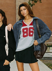 Balap Top Grey Marle / Red