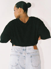 House Of Mystery Oversized Tee Black Curve