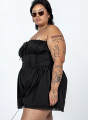 VIP Strapless Romper Black Curve