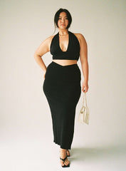 Abigail Midi Skirt Black Curve