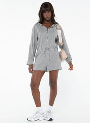 Jeanette Hooded Romper Grey