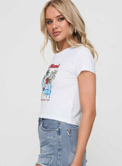 Visit Miami Graphic Tee White