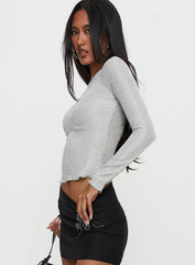 Context Long Sleeve Top Silver