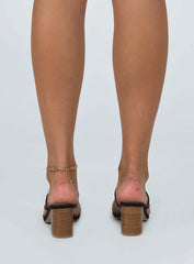 Billini Yazmin Wooden Heels Black