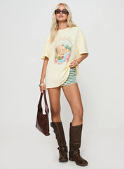 Hotel Hawaii Oversized Tee Yellow