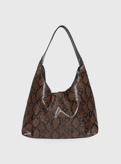 Peta Jain Jami Slouch Bag Chocolate Snake
