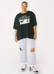 House Of Mystery Oversized Tee Black Curve