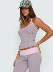 Kobee Jersey Halter Top Slate Dusty Pink