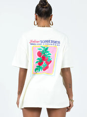 Italian Tomatoes Oversized Tee Multi