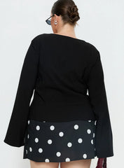 Serefina Long Sleeve Top Black Curve