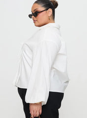 Rinon Long Sleeve Top White Curve