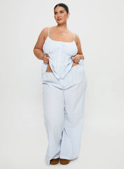 Cassini Set Blue Stripe Curve