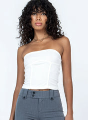 Zyra Strapless Top White