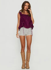 Eluisa Lace Top Plum
