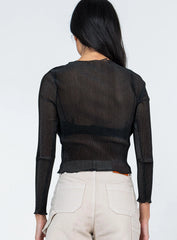 Nima Long Sleeve Top Black