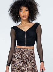 Lillian Long Sleeve Top Black